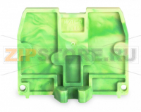 Торцевая пластина; с крепежным фланцем М3; толщиной 2,5 мм; зеленые-желто Wago 869-389