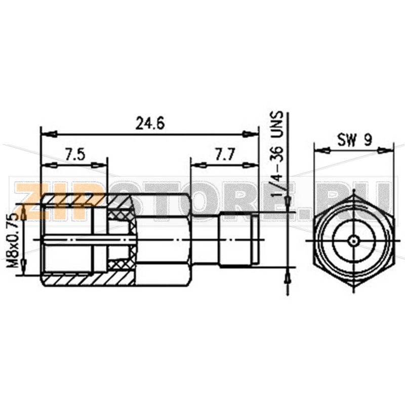 Разъем FME, гнездо SMA, 1 шт Telegärtner J01703A0000 