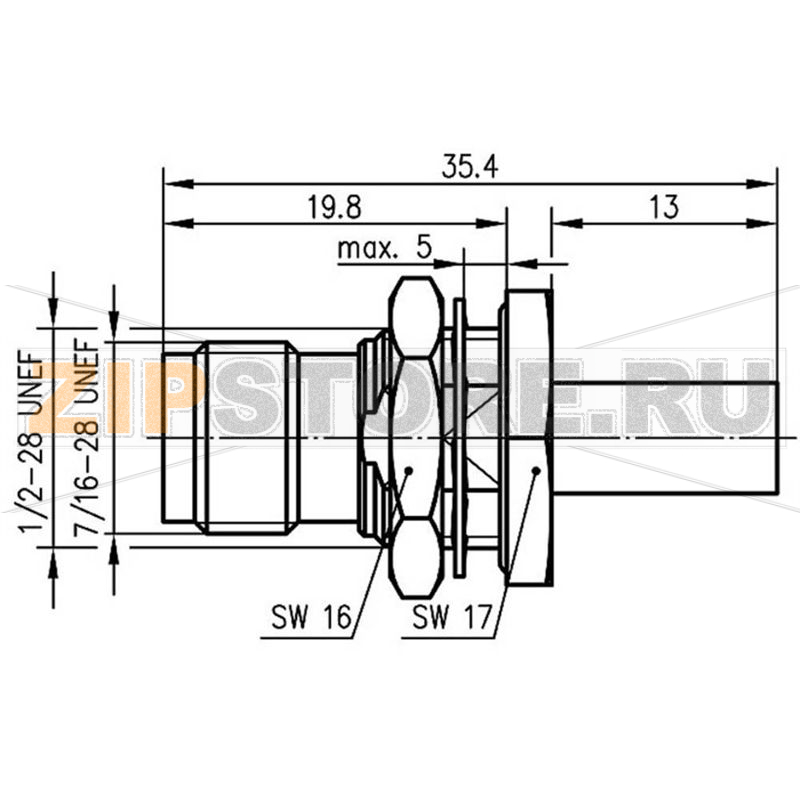 Разъем R-TNC, 50 Ом, 1 шт Telegärtner J01011R0000 