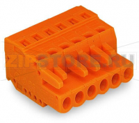 MCS MIDI Classic 1-проводниковая розетка; 2,5 мм; Шаг контактов 5,08 мм; 6-пол.; 2,50 mm; оранжевые Wago 231-306/026-000