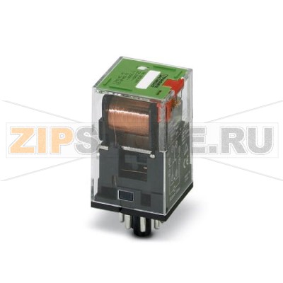 Вставное восьмиконтактное реле с силовыми контактами Phoenix Contact REL-OR-120AC/2X21 2 переключающих контакта, испытательная кнопка, механическая индикация положения включения, напряжение на катушке: 120 В перемен. тока.Минимальный заказ: 20 шт.Упаковка: 20 шт.