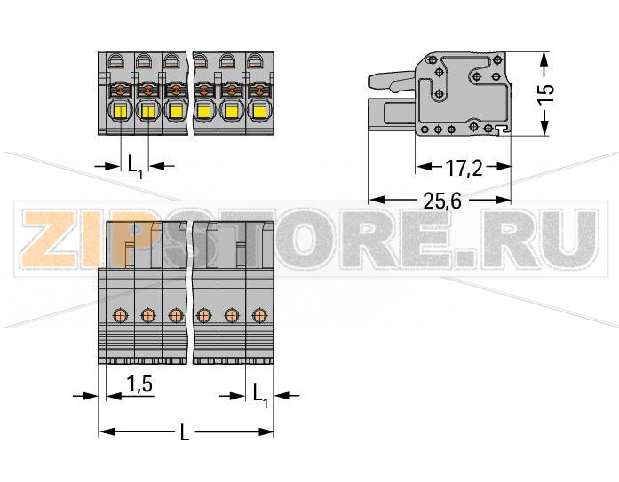 MCS MIDI Classic 1-проводниковая розетка; нажимная кнопка; 2,5 мм; Шаг контактов 5 мм; 19-пол.; 2,50 mm; серые Wago 2231-119/026-000 Универсальное соединение для всех типов проводниковПростая в использовании конструкция не требует применения специальных инструментовВозможность выполнения монтажа в соединенном состоянииПростой монтаж одножильных проводников и многожильных проводников с наконечником путем вставкиВстроенные тестовые порты для тестирования параллельно вводу проводникаВозможны варианты кодировки...