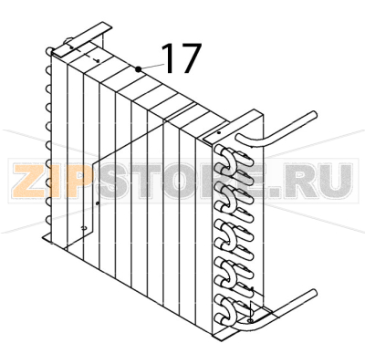 Condenser - air cooled Hoshizaki IM-65NE-25 Condenser - air cooled Hoshizaki IM-65NE-25Запчасть на деталировке под номером: 17