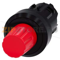 АКТУАТОР КНОПКИ ОСТАНОВА, 22MM, КРУГЛЫЙ, ПЛАСТИК, КРАСНЫЙ, ВЫСТУПАЮЩИЙ, НАЖАТЬ И ПОВЕРНУТЬ ВПРАВО ДЛЯ СРАБАТЫВАНИЯ, РАЗБЛОКИРОВКА ПОВОРОТОМ ВЛЕВО Siemens 3SU1000-0HC20-0AA0
