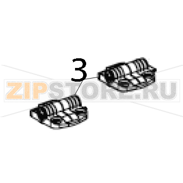 Kit door hinge RH and LH Zebra 110PAX4 Kit door hinge RH and LH Zebra 110PAX4Запчасть на деталировке под номером: 3