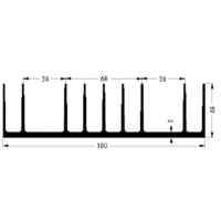 Радиатор 0.85 К/Вт, 75x180x48 мм Fischer Elektronik SK 53 75 SA