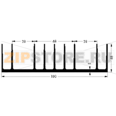 Радиатор 0.85 К/Вт, 75x180x48 мм Fischer Elektronik SK 53 75 SA 