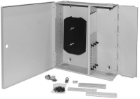 Hyperline FO-WBX-6xSLT-W140H42-48UN-GY Бокс оптический универсальный настенный, от 8 до 48 портов (SC, duplex LC, ST, FC), со сплайс пластиной, без пигтейлов и проходных адаптеров, серый