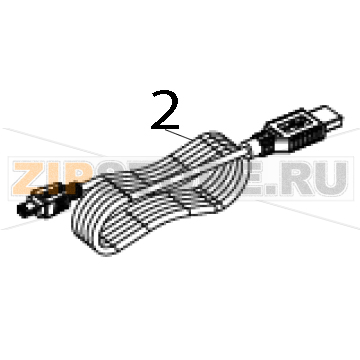 Кабель USB (1500 mm) TSC TTP-286MT USB-кабель (1500 mm) для принтера TSC TTP-286MTЗапчасть на деталировке под номером: 2