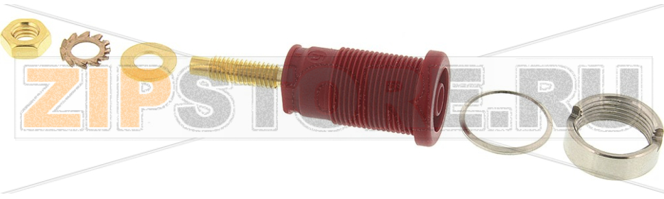 Штекер 4 мм, 32 A, 1000 В/AC/DC, красный Hirschmann 972354101 
