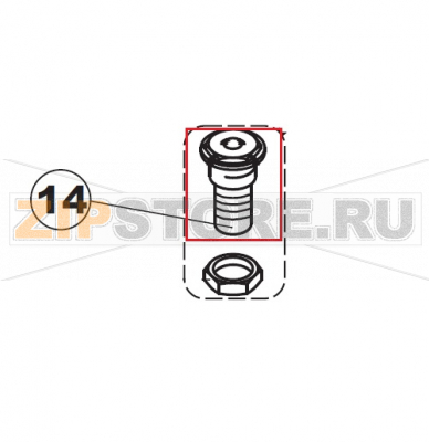 Washing Arm Bush C600 Apach AC800                       Washing Arm Bush C600 Apach AC800Запчасть на сборочном чертеже под номером:14Название запчасти Apach на итальянском языке: Washing Arm Bush C600 Apach AC800