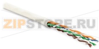 Hyperline UUTP4-C5E-P24-IN-LSZH-WH-100 (100 м) Кабель витая пара, неэкранированная U/UTP, категория 5e, 4 пары (24 AWG), многожильный (patсh), LSZH, нг(С)-HF, -20°C – +75°C, белый
