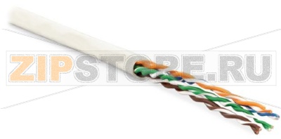 Hyperline UUTP4-C5E-P24-IN-LSZH-WH-100 (100 м) Кабель витая пара, неэкранированная U/UTP, категория 5e, 4 пары (24 AWG), многожильный (patсh), LSZH, нг(С)-HF, -20°C – +75°C, белый 