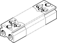 Плита для блочного монтажа Festo CPE18-3/2-PRS-3/8-4