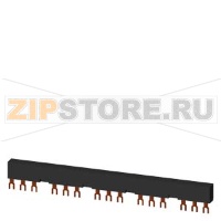 3-фазная шинка, модульное расстояние 55 mm, для 5 автоматических выключателей + аксессуары Siemens 3RV1915-2DB