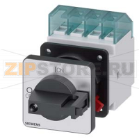 4-полюсный главный/аварийный выключатель IU=16, P/AC-23A AT 400V=7.5kW переднего крепления main hole mounting переключатель-op. mech. black Siemens 3LD2050-1TL11