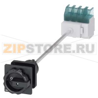 ON-OFF/EMERG. OFF SWITCH 4-ПОЛЮСА IU=32, P/AC-23A AT 400V=11.5KW BASE MOUNTING DIN RAIL/TWIN-HOLE MOUNTING ROTARY OPER. MECHANISM BLACK Siemens 3LD2244-1TL51