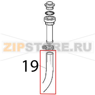 Tubo scarico acqua Scotsman BF 80 Tubo scarico acqua Scotsman BF 80Запчасть на деталировке под номером: 19