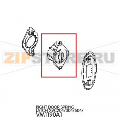 Right door spring latch Unox XVC 715G Right door spring latch Unox XVC 715GЗапчасть на деталировке под номером: 76Название запчасти на английском языке: Right door spring latch Unox XVC 715G