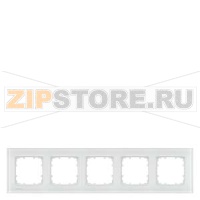 DELTA MIRO РАМКА 5-МЕСТН. СТЕКЛО БЕЛОЕ Siemens 5TG1205-1