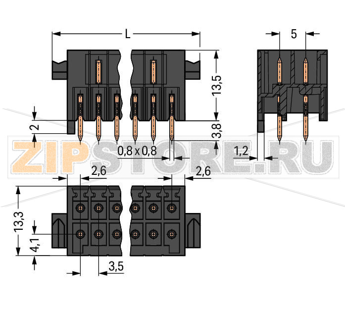 MCS MINI HD Вилка THT, 2-рядн.; 0.8 x 0.8 mm solder pin; прямые; 100% защита от неправильного подсоединения; Рычаги; Шаг контактов 3,5 мм; 2 x 8-полюсов; черные Wago 713-1468/037-000 Корпус вилок отливается из изоляционного материала, пригодного для пайки оплавлением припоя без использования свинцаРазделенные разъемы выводов предотвращают повреждения и обеспечивают вилкам защиту от касания в неподсоединенном состоянии100% защита от неправильного подсоединенияВозможны варианты кодировки...