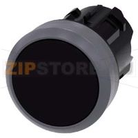 АКТУАТОР КНОПКИ, 22MM, КРУГЛ., ПЛАСТИК С МЕТАЛЛИЧЕСКИМ ФРОНТАЛЬНЫМ КОЛЬЦОМ, КНОПКА ЧЁРНАЯ ПЛОСКАЯ, С ФИКСАЦИЕЙ, ДЕБЛОКИРОВКА НАЖАТИЕМ, С ГРАВИРОВКОЙ ЛАЗЕРОМ, НИЖНИЙ РЕГИСТР Siemens 3SU1030-0AA10-0AA0-Z&nbsp;Y12