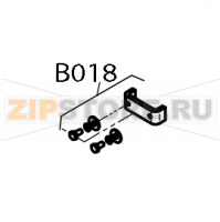 Door stop for disappearing door P3 with fixing accessories Convotherm OES 6.10