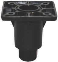 НОЖКА С ПЛАСТИКОВЫМ КВАДРАТНЫМ ОСНОВАНИЕМ