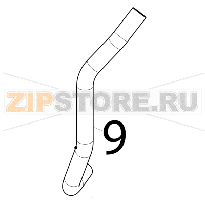 Rubber tube Tecnoinox CP4FE7 Rubber tube Tecnoinox CP4FE7Запчасть на деталировке под номером: 9