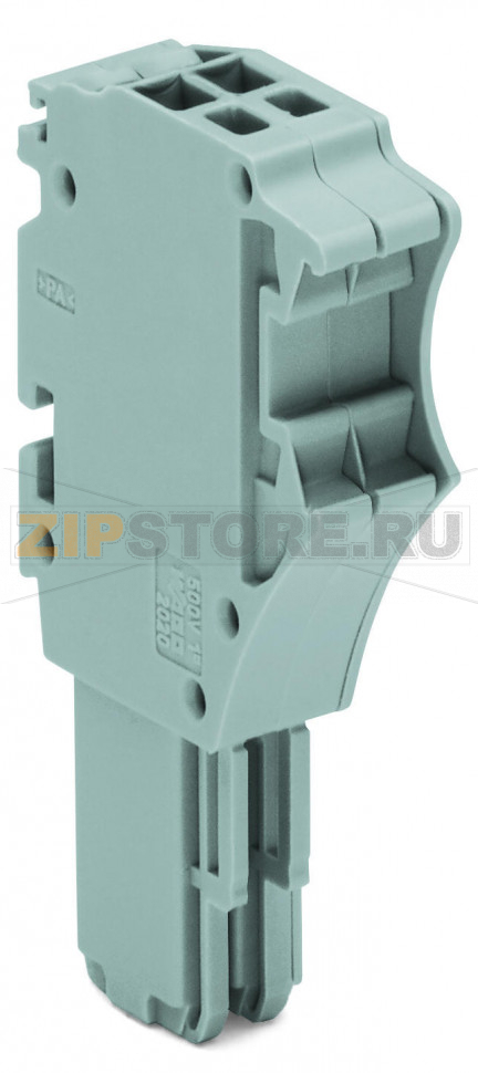 1-проводниковая розетка; 1,5; 2-пол.; 1,50 mm; серые Wago 2020-102 