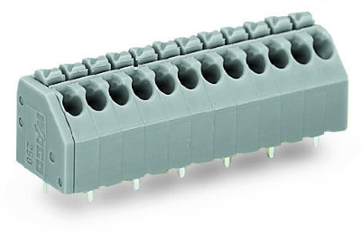 PCB terminal block; push-button; 1.5 mm; Pin spacing 3.5 mm; 5-pole; Push-in CAGE CLAMP®; 1,50 mm; orange Wago 250-205/000-012 Компактные клеммные колодки с нажимными кнопкамиПростой зажим одножильных проводников и проводников с наконечником путем вставкиМонтаж / извлечение тонкожильных проводников при помощи нажимных кнопокУгол ввода проводника 45° обеспечивает простое компактное подсоединениеИндивидуальные сочетания цветовПо запросу также доступны клеммные колодки с разделителями...