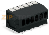 THR PCB terminal block; push-button; 1.5 mm; Pin spacing 3.5 mm; 4-pole; Push-in CAGE CLAMP®; 1,50 mm; black Wago 805-304/200-604