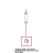 Stainless steel core probe support with canal for cable Unox XV 303G