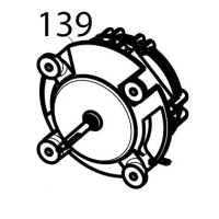Double speed motor 230 V, 50 Hz, 0.25 KW Tecnoinox EFC06M