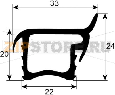 GASKET FOR TROLLEY 675x160 mm 