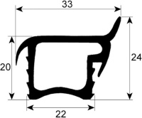 GASKET FOR TROLLEY 675x160 mm