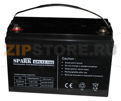 Spark GP 12-100 Аккумулятор Spark GP 12-100Характеристики: Напряжение - 12V; Емкость - 100Ah;Габариты: длина 330 мм, ширина 173 мм, высота 217 мм.