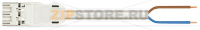 pre-assembled connecting cable; Eca; Plug/open-ended; 3-pole; Cod. A; 0.5 m; 1,00 mm; white Wago 771-5001/186-000