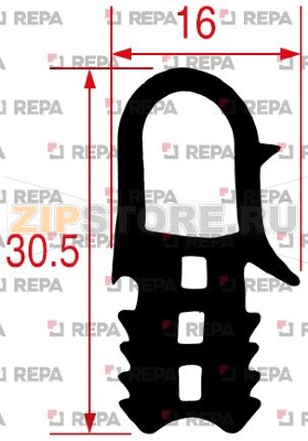 УПОТНИТЕЛЬ ДВЕРИ 610X480ММ MKN 10012489 