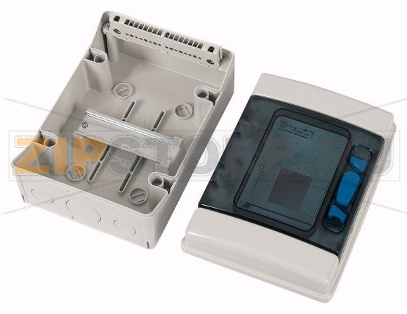 Шкаф навесной IP65, 1 ряд 4 модуля, УФ-стойкий поликарбонат, N/PE клеммы Eaton IKA-1/4-ST-UV 
