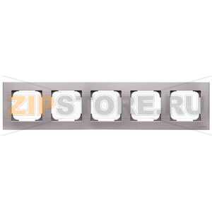 Рамка пятиместная, серебристая ABB 2CLA857500A1301 