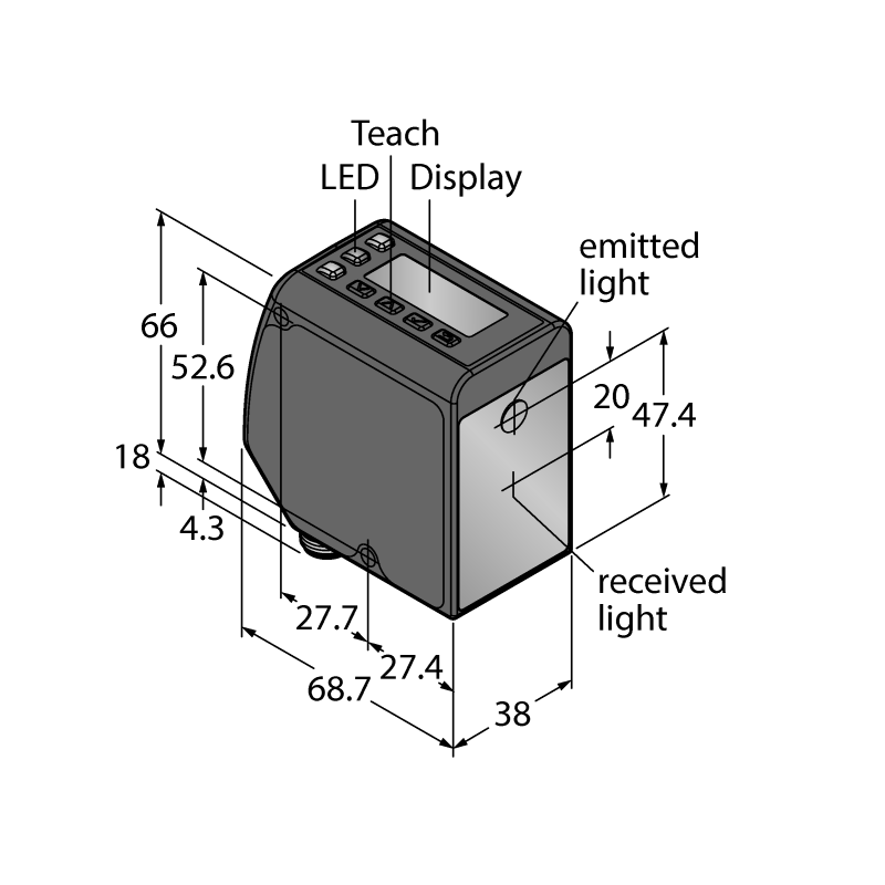 Датчик фотоэлектрический Turck LTF12UC2LDQ 