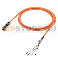Силовой кабель в предварительно собранном 4x 1,5, для двигателя S-1FL6 HI 400 V с V70 / V90 типоразмера AA и MOTION-CONNECT 300 Нет UL для разъема со стороны двигателя Dmax = 8,1 мм Длина (м) = 3 м Исполнение с прямыми разъем Mot Siemens 6FX3002-5CL02-1AD