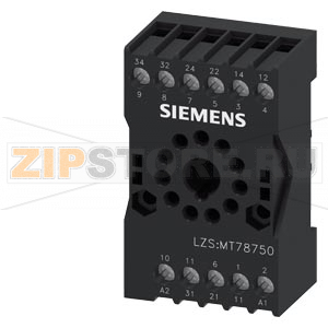 ЦОКОЛЬ ДЛЯ ВТЫЧНОГО РЕЛЕ 1, МОНТАЖ НА DIN-РЕЙКУ, 11-ПОЛ., КРУГЛ., ШИРИНА 38 MM Siemens LZS:MT78750 