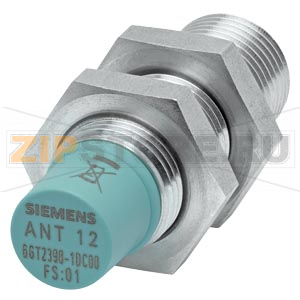 SIMATIC RF300/RF200 antenna ANT 12, stainless steel, IP65, -25 to +70 &amp;#176;C, thread M12x1, length 40 mm; with trailing antenna wire, both ends pluggable PUR, UL 758, length 3 m Siemens 6GT2398-1DC10 