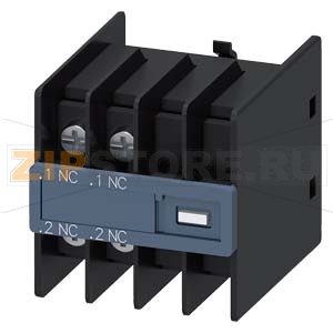 МОДУЛЬ БЛОК-КОНТАКТОВ, 2НЗ: 1НЗ, 1НЗ, Д. ВСПОМ. КОНТАКТОРОВ И КОНТАКТОРОВ ДЛЯ КОММУТАЦИИ ЭЛЕКТРОДВИГАТЕЛЕЙ, ТИПОРАЗМЕР S00 И  S0, ВЫВОДЫ ПОД КОЛЬЦЕВЫЕ КАБЕЛЬНЫЕ НАКОНЕЧНИКИ DIN EN 50012 И DIN EN 50005 Siemens 3RH2911-4HA02 