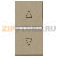 Механизм выключателя жалюзи кнопочный, без фиксации, одномодульный, шампань ABB 2190.00