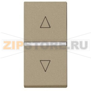 Механизм выключателя жалюзи кнопочный, без фиксации, одномодульный, шампань ABB 2190.00 