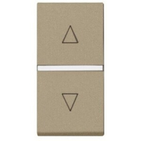 Механизм выключателя жалюзи кнопочный, без фиксации, одномодульный, шампань ABB 2190.00