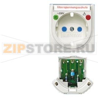 DELTA I-SYSTEM ЭЛЕКТРИЧЕСКИЙ БЕЛЫЙ  МОДУЛЬ С ЗАЩИТОЙ ОТ ПЕРЕНАПРЯЖЕНИЙ, ФУНКЦИОНАЛЬНЫМИ ИНДИКАТОРАМИ И ПОЛЕМ ДЛЯ НАДПИСИ Siemens 5UH1341